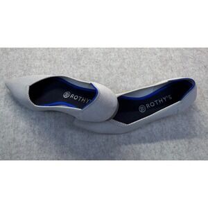 Rothy's The Point Women 10 Gray Flats Pointed Toe Knit Washable Shoes